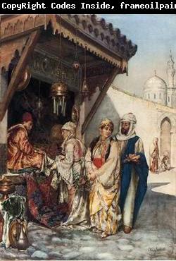 unknow artist Arab or Arabic people and life. Orientalism oil paintings 596